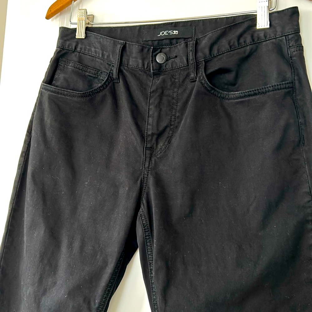 Joe's Jeans Black Coated Straight Leg Style AWT4508225 w MEASUREMENTS SZ 31